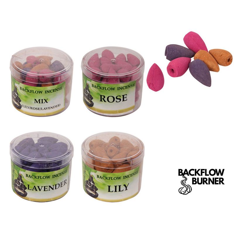 Backflow Incense Burner/Cones Tub 4 Ass SKU INCONTUB - Dollars and Sense