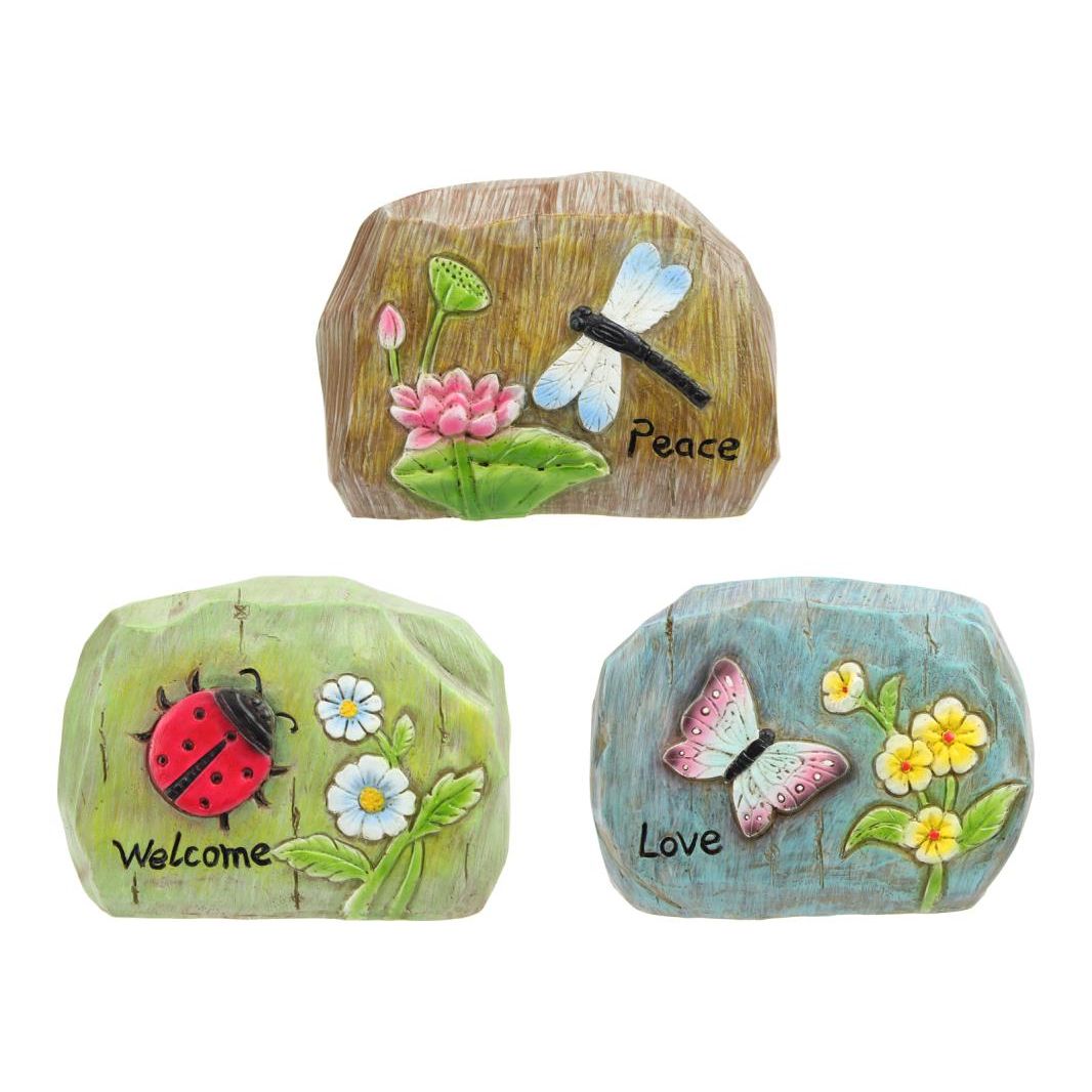 15cm Inspirational Garden Rock 3 Asstd SKU INGARRK - Dollars and Sense