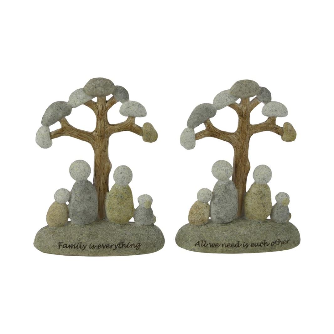 14cm Rock Family Under Tree SKU INSROCFA - Dollars and Sense