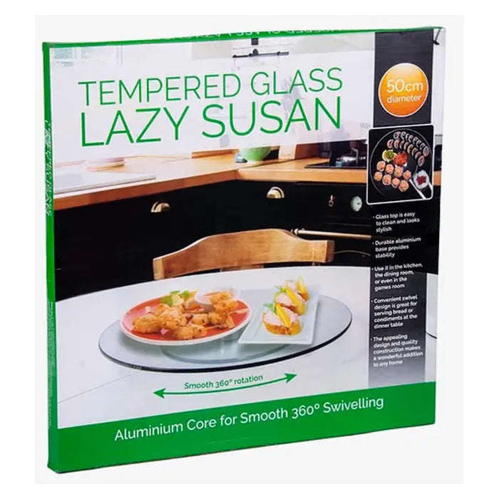 Lazy Susan - Tempered Glass - Dollars and Sense