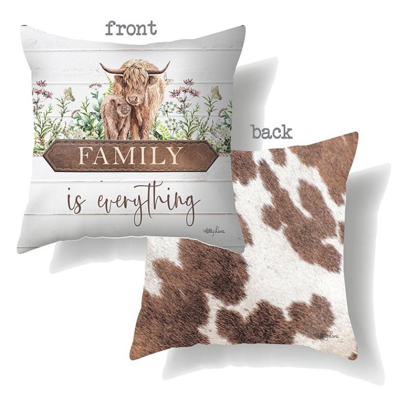 45x45cm Cushion w/Highland Cow Design SKU KLHCCU45 - Dollars and Sense