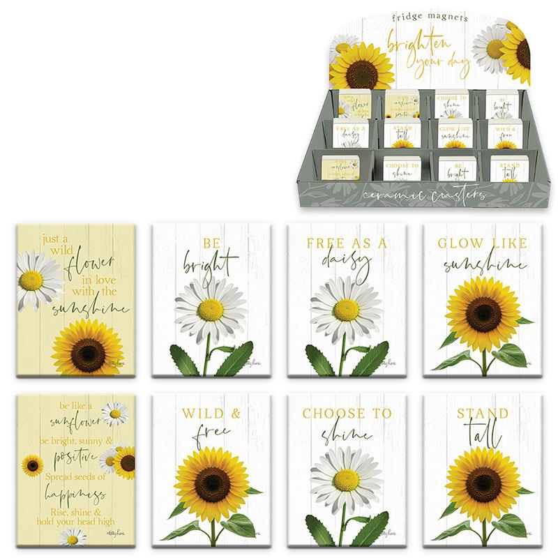 Sunflower & Daisy Magnet SKU KLSDMAPK - Dollars and Sense