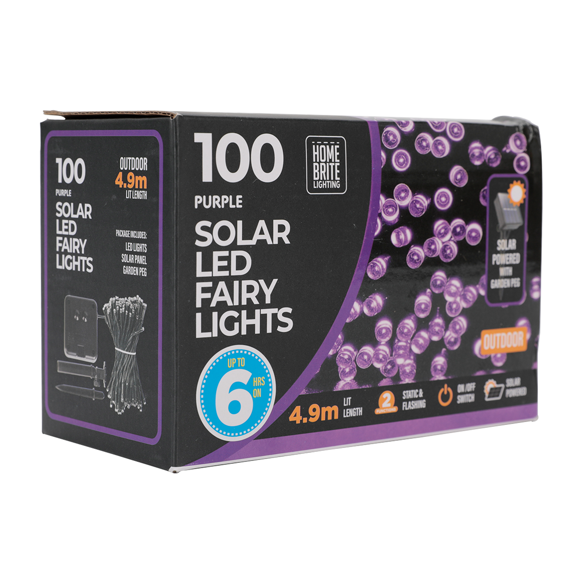 Solar Light 100Pc Purple