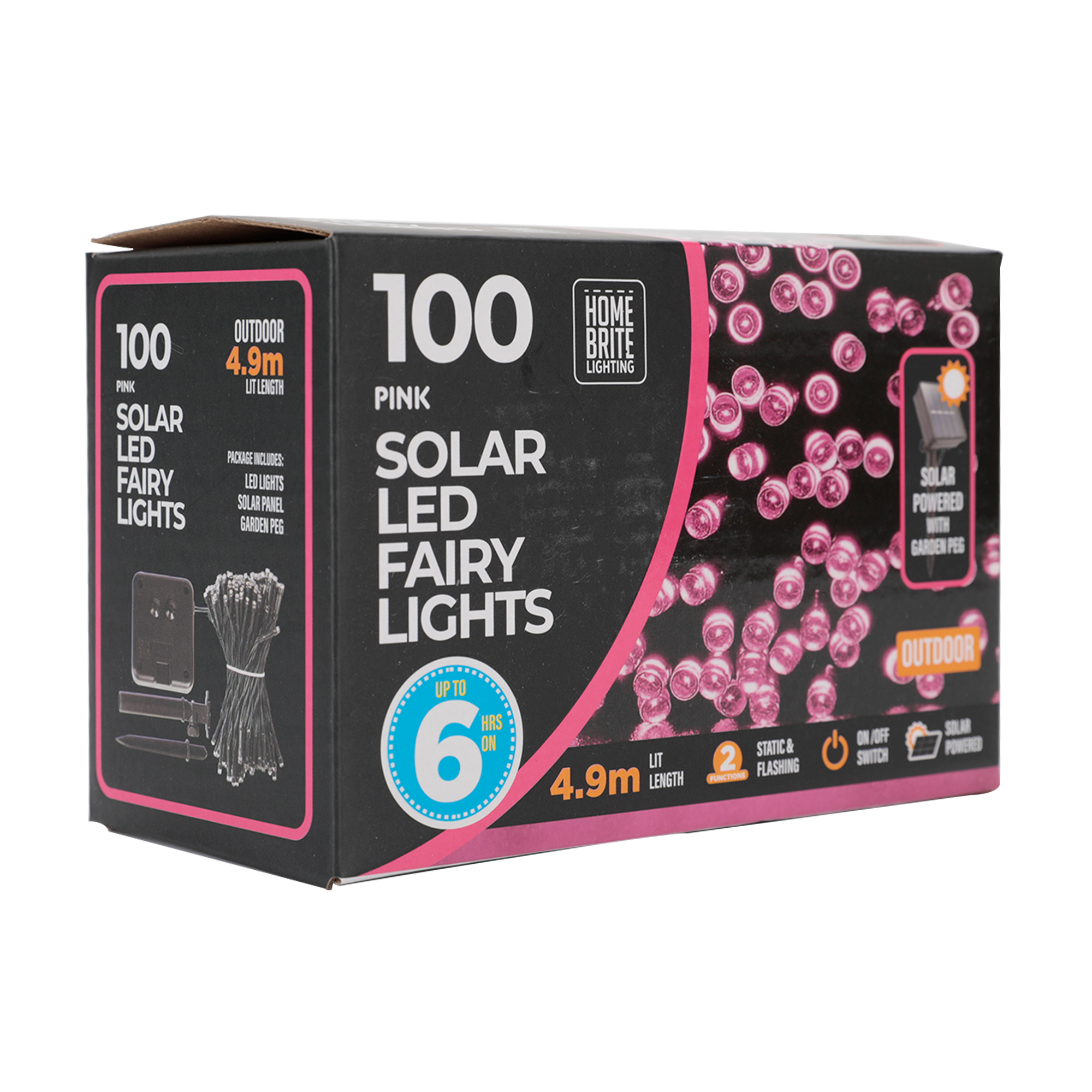 Solar Light 100Pc Pink