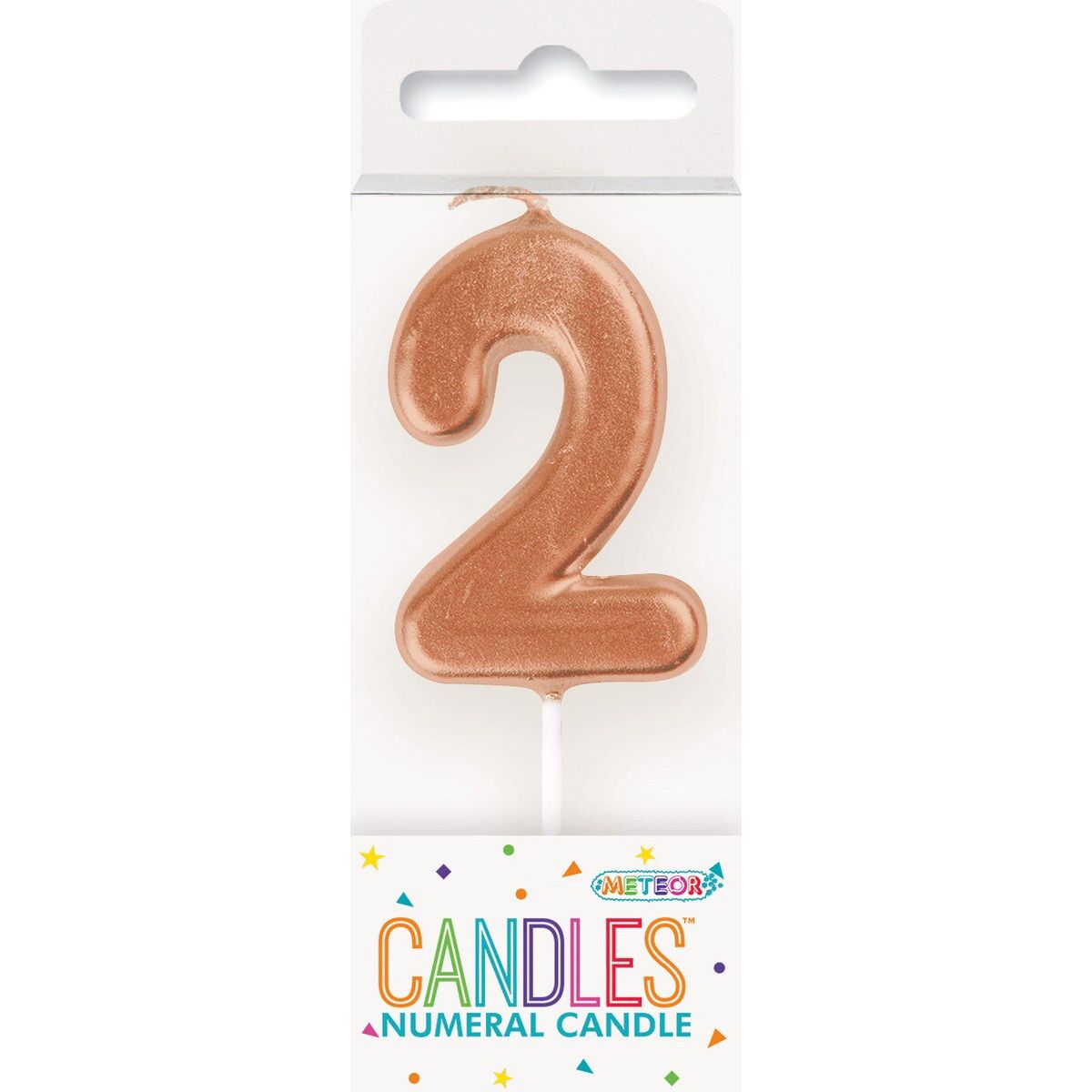 Birthday Candle Mini Pick Number 2 - Rose Gold - Dollars and Sense