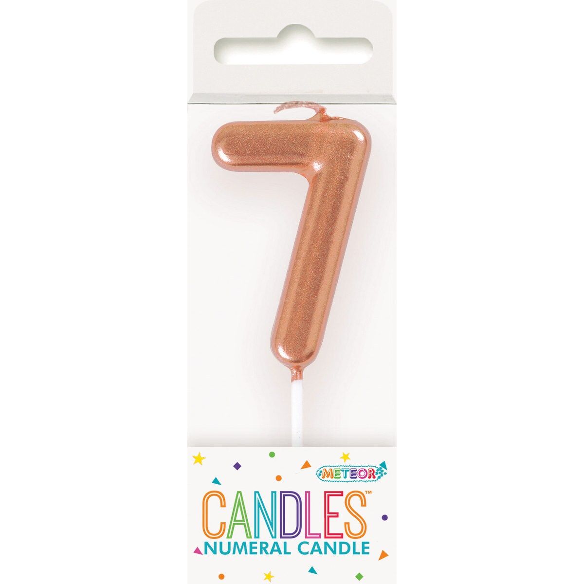 Birthday Candle Mini Pick Number 7 - Rose Gold - Dollars and Sense