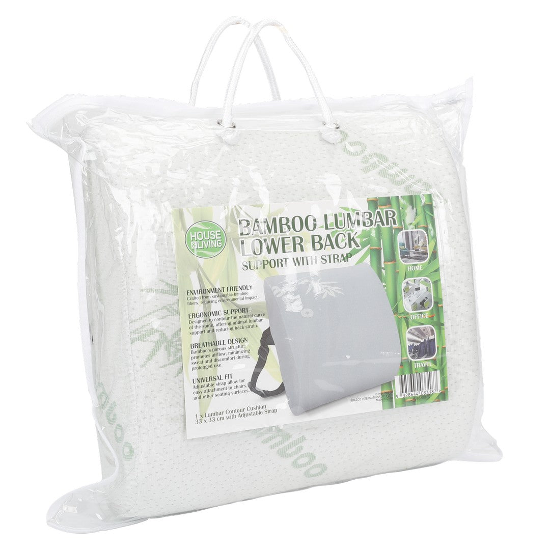 Lumbar Support with Strap - Bamboo