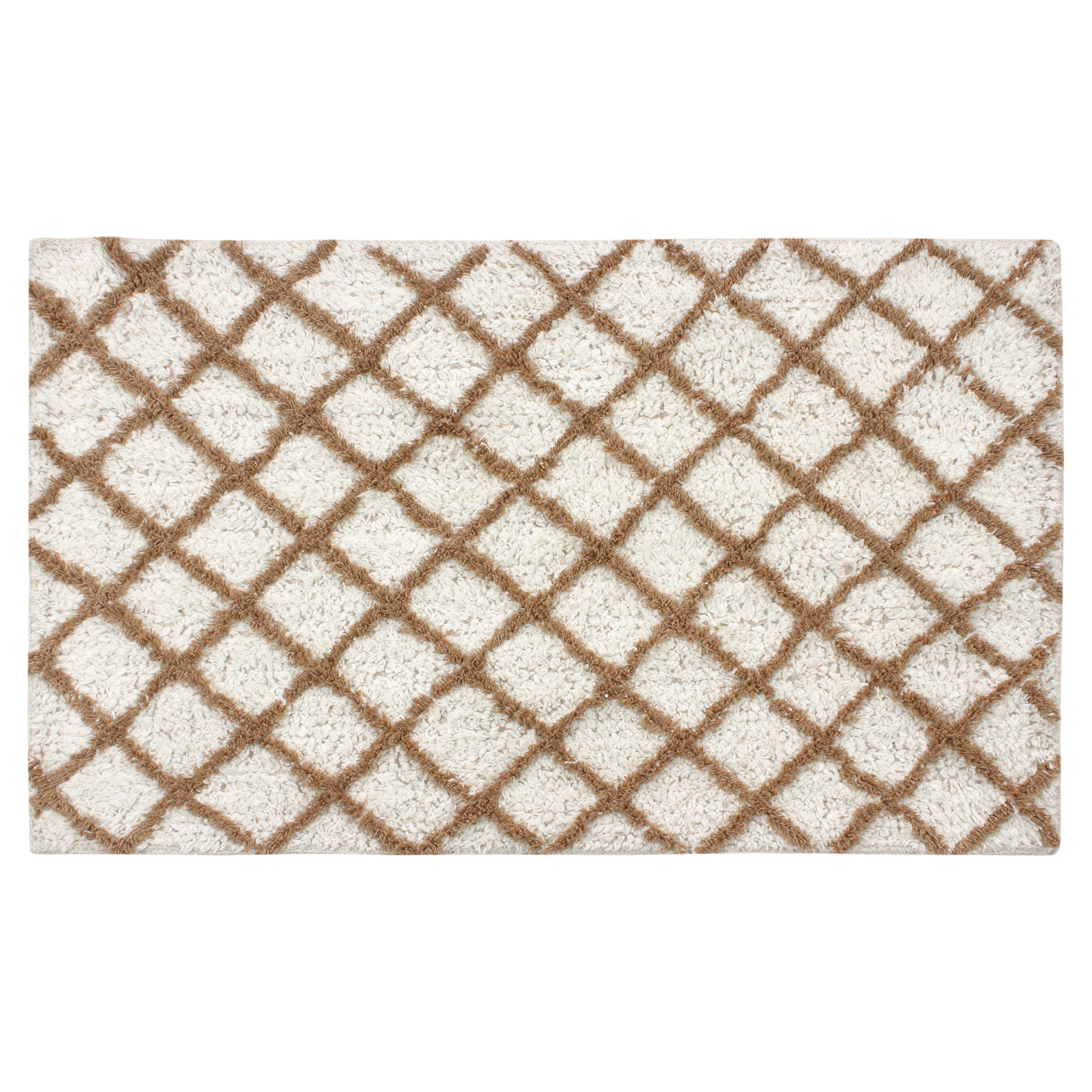 Bath Mat Cotton - Diamond Pattern - Dollars and Sense