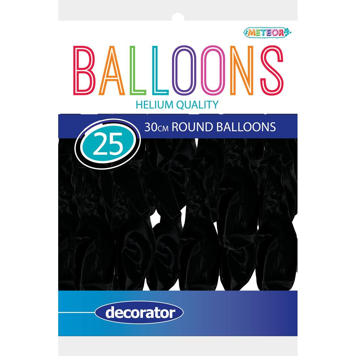 Decorator Latex Balloons - Black SKU MFBD-2525 - Dollars and Sense