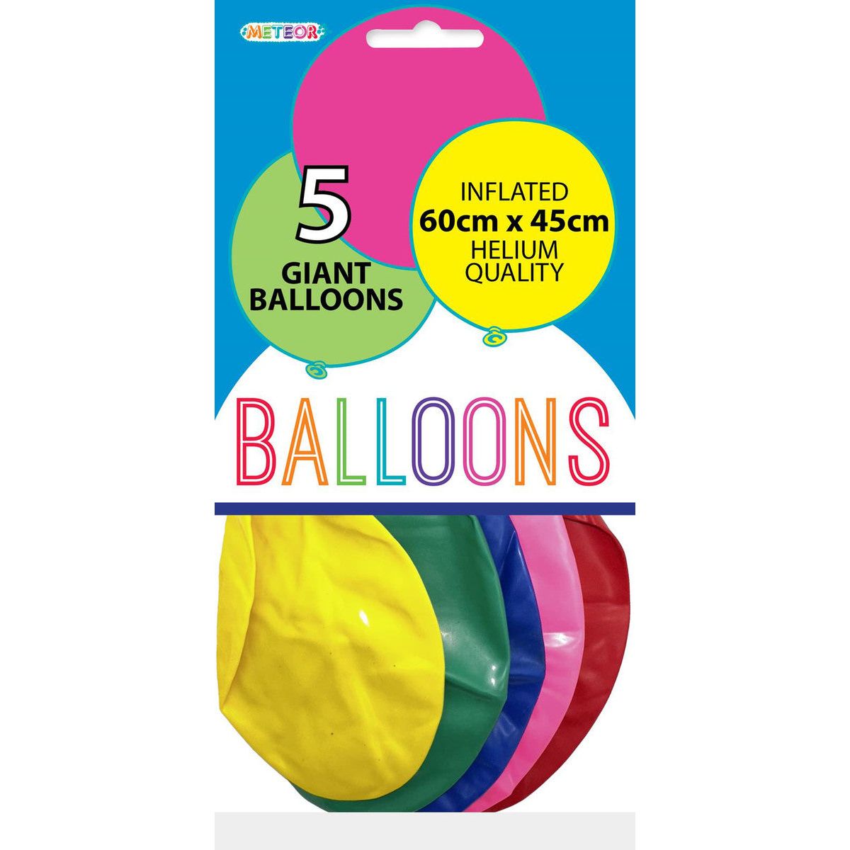 Giant Assorted - Latex Balloons - Dollars and Sense