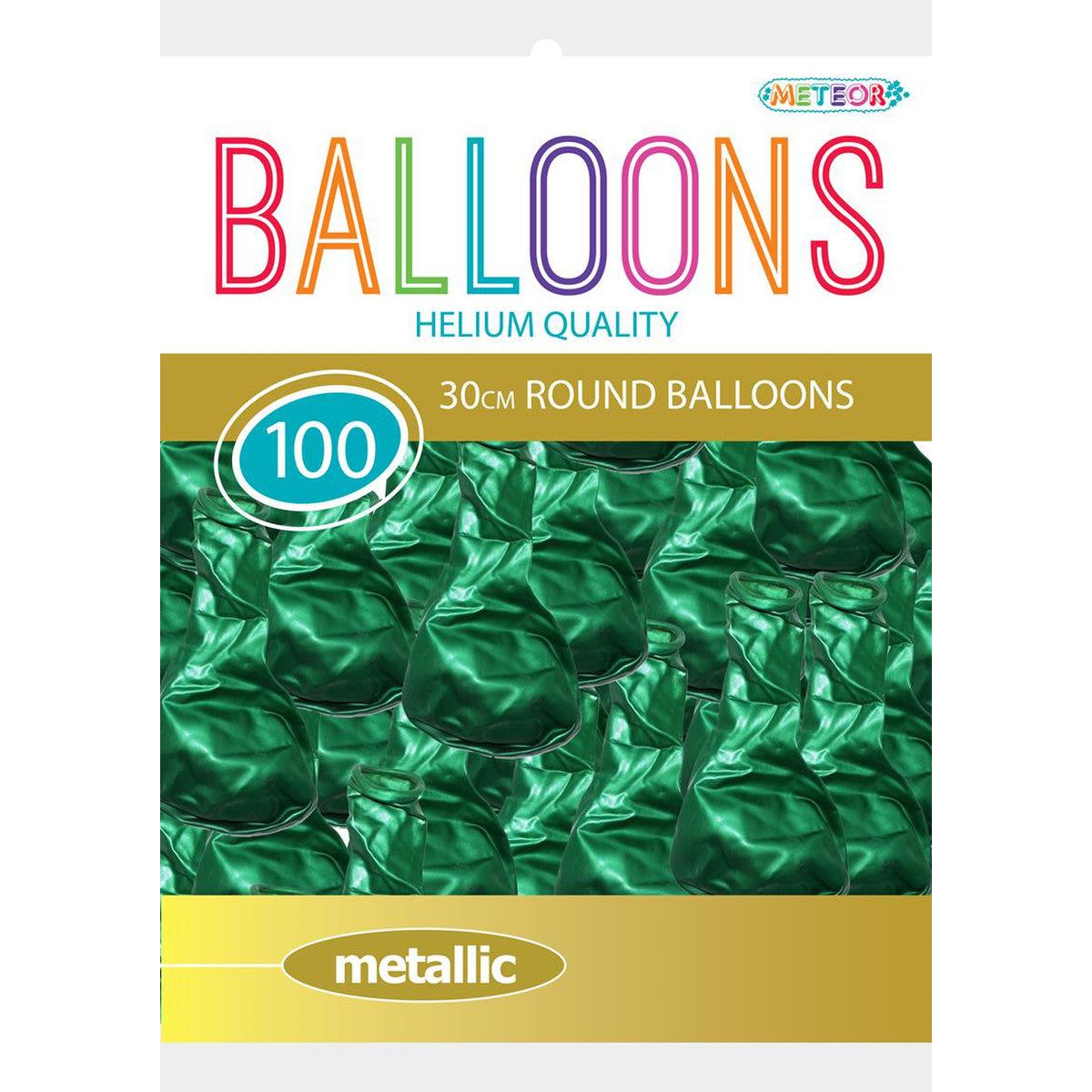 Balloons Metallic Green 30cm 100pc