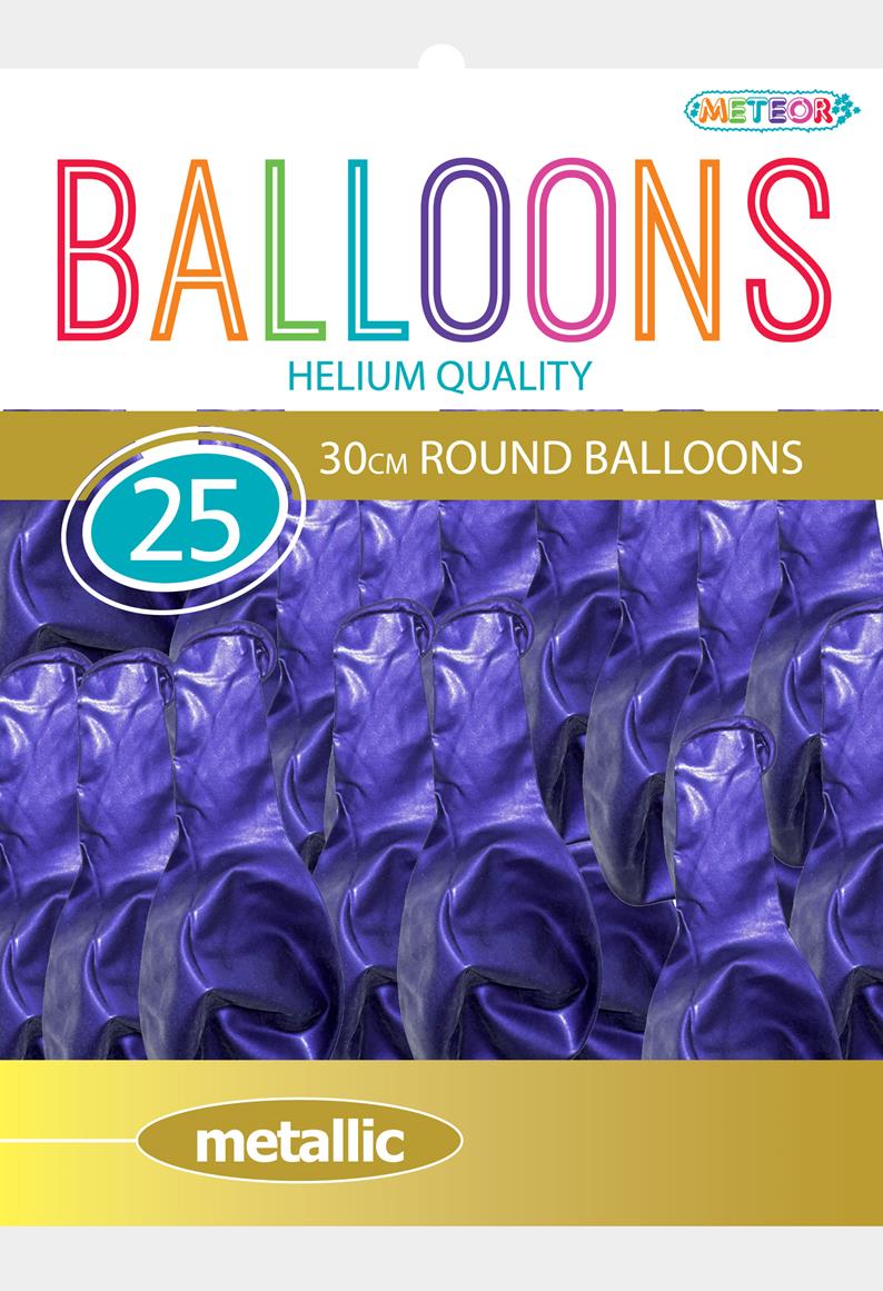 Metallic Latex Balloons - Purple - Dollars and Sense