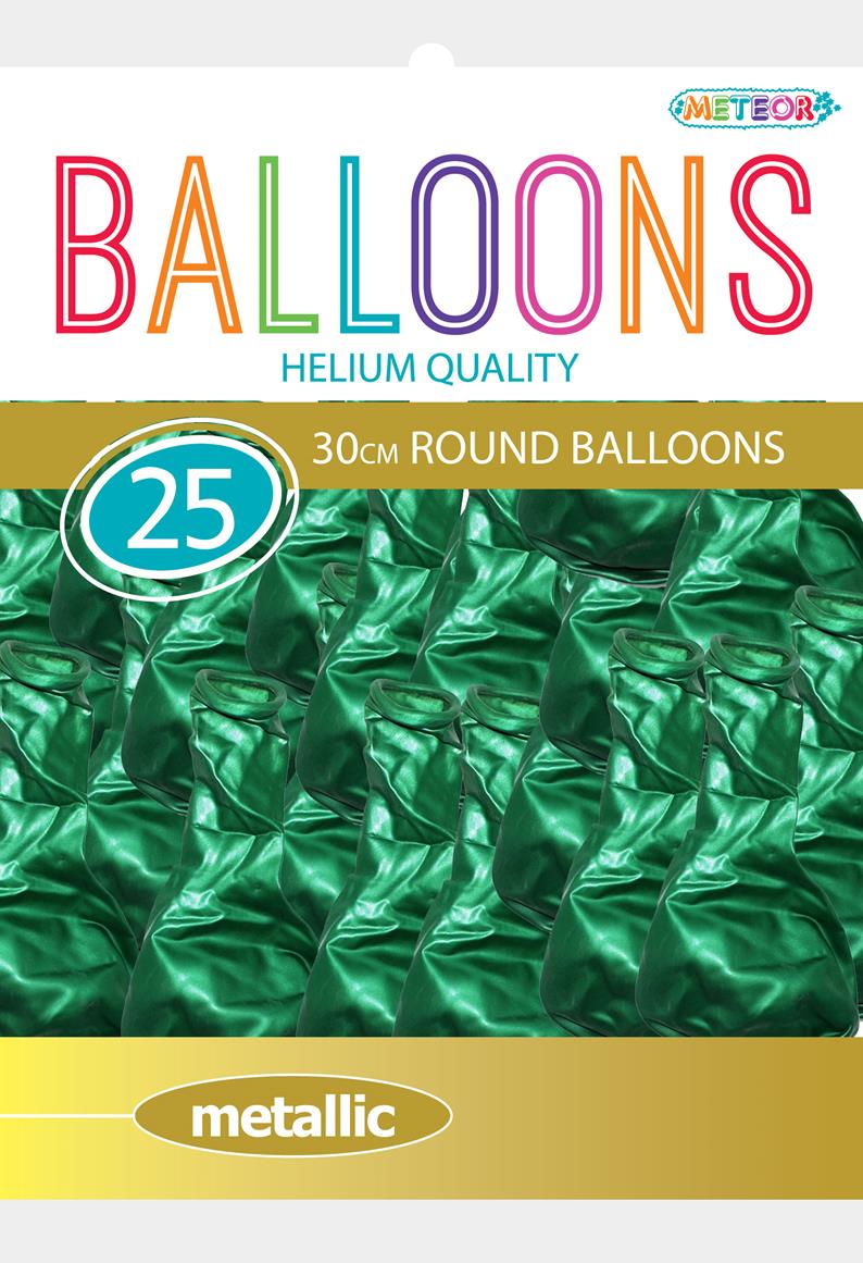 Metallic Latex Balloons - Green - Dollars and Sense