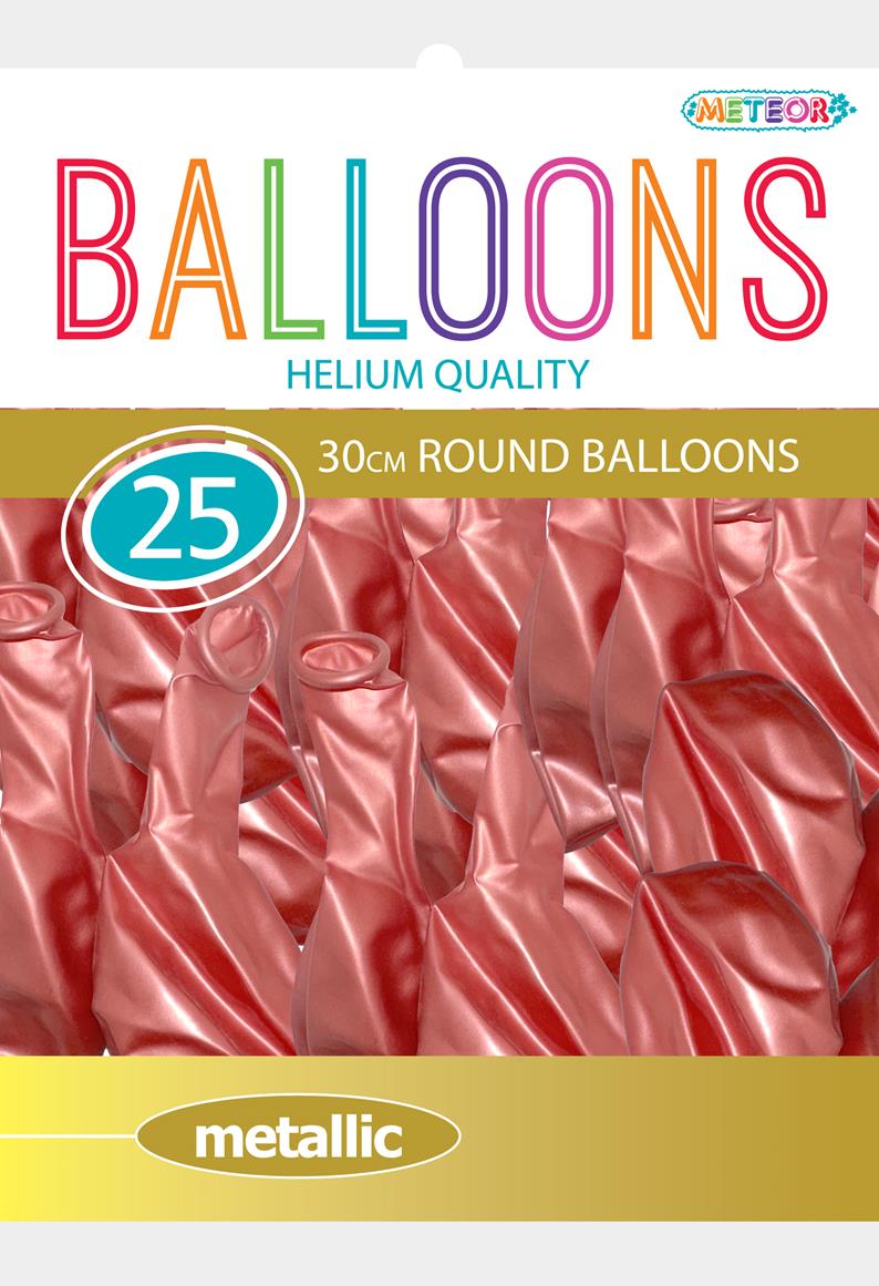Latex Balloons - Metallic Rose Gold - Dollars and Sense