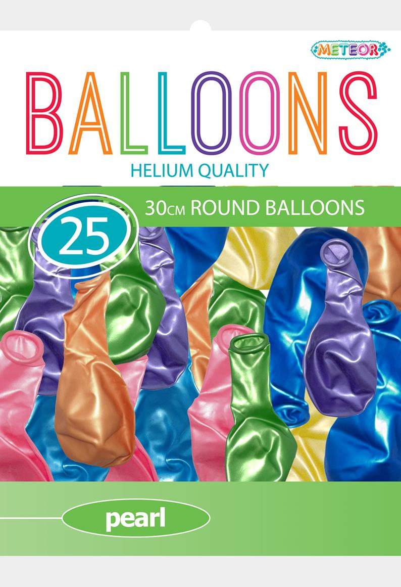 Latex Balloons - Assorted Pearl Colours - Dollars and Sense