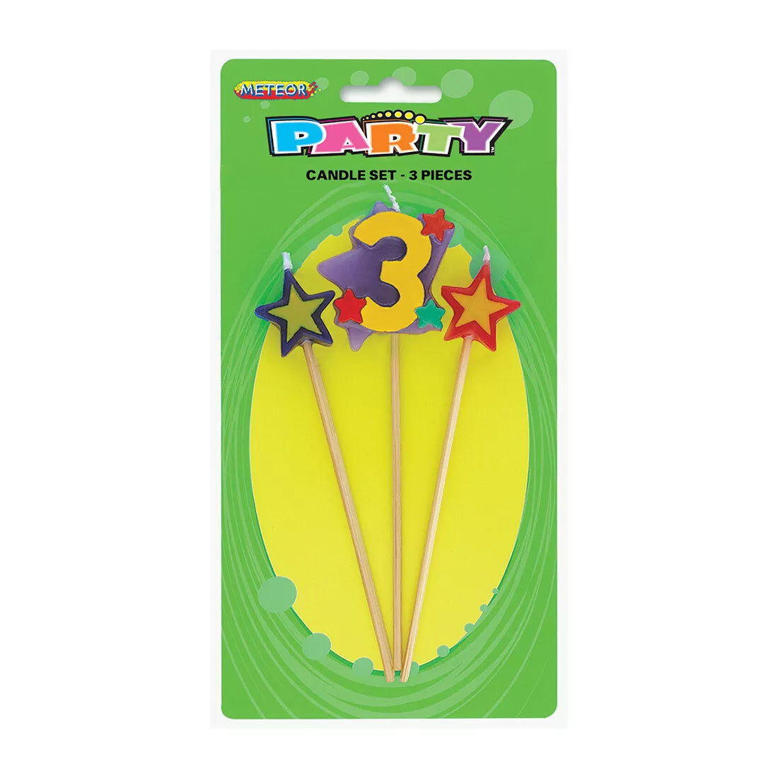 Birthday Candle Set - Number 3 - Dollars and Sense