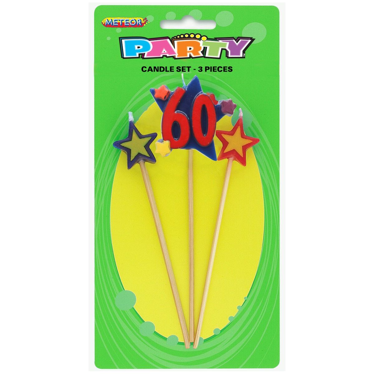 Birthday Candle Set - Number 60 - Dollars and Sense