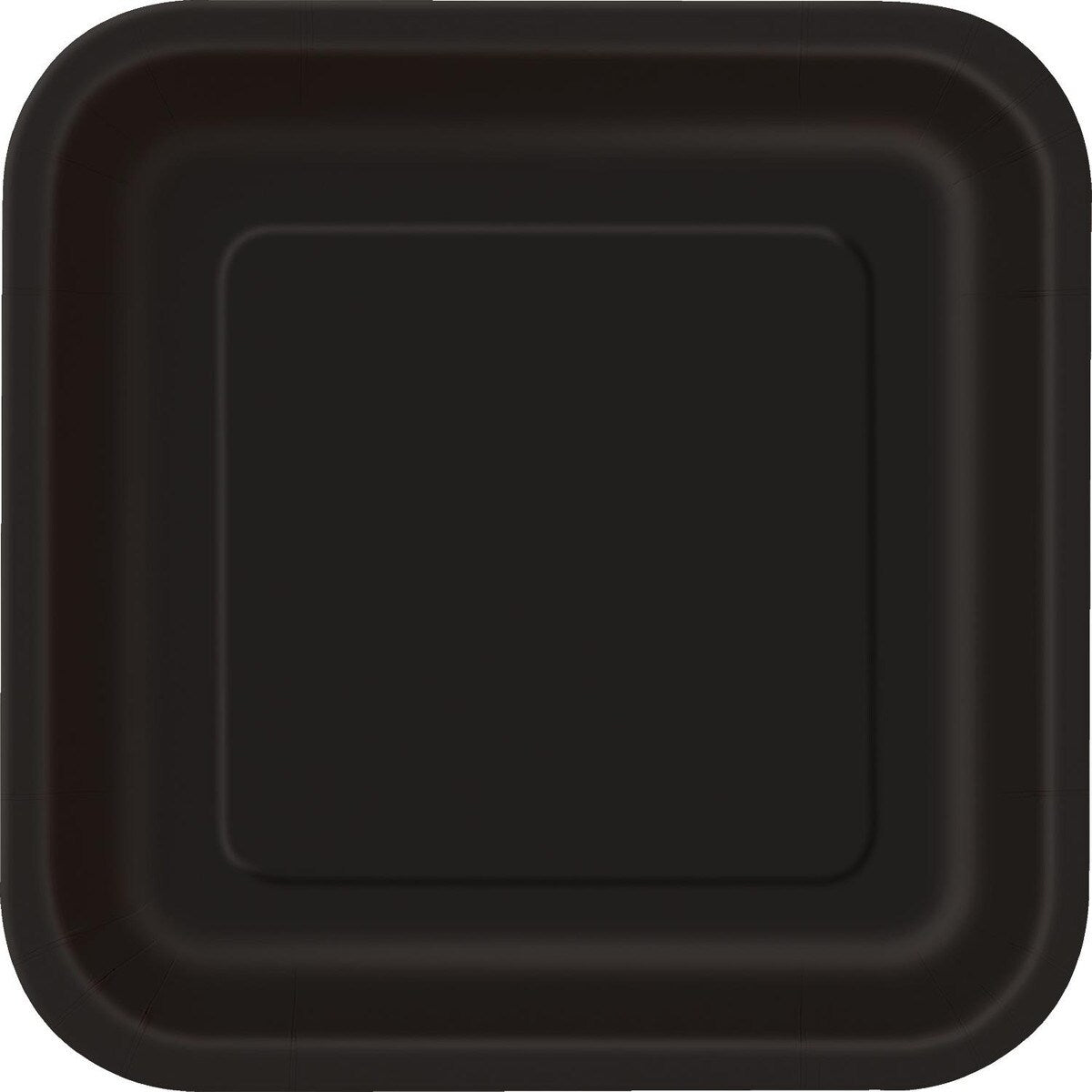 Square Paper Dinner Plates - Midnight Black - Dollars and Sense