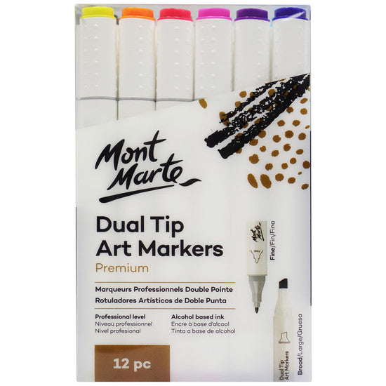 Mont Marte Premium Art Markers Dual Tip 12pc - Dollars and Sense