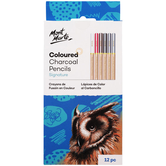 Mont Marte Signature Coloured Charcoal Pencils - Dollars and Sense