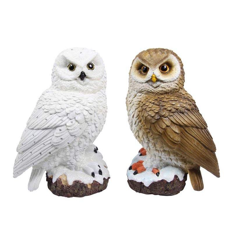 26cm Realistic Owl on Base 2 Asstd SKU OWL11 - Dollars and Sense