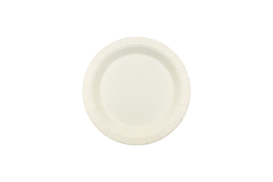 180mm FSC Round White Paper Plate Pk15