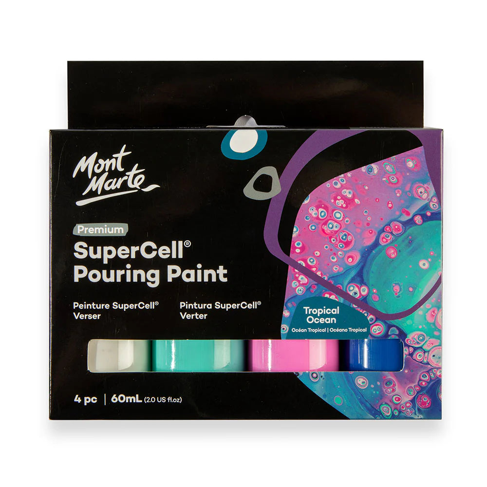 Mont Marte SuperCell Pouring Paint - Tropical Ocean - Dollars and Sense