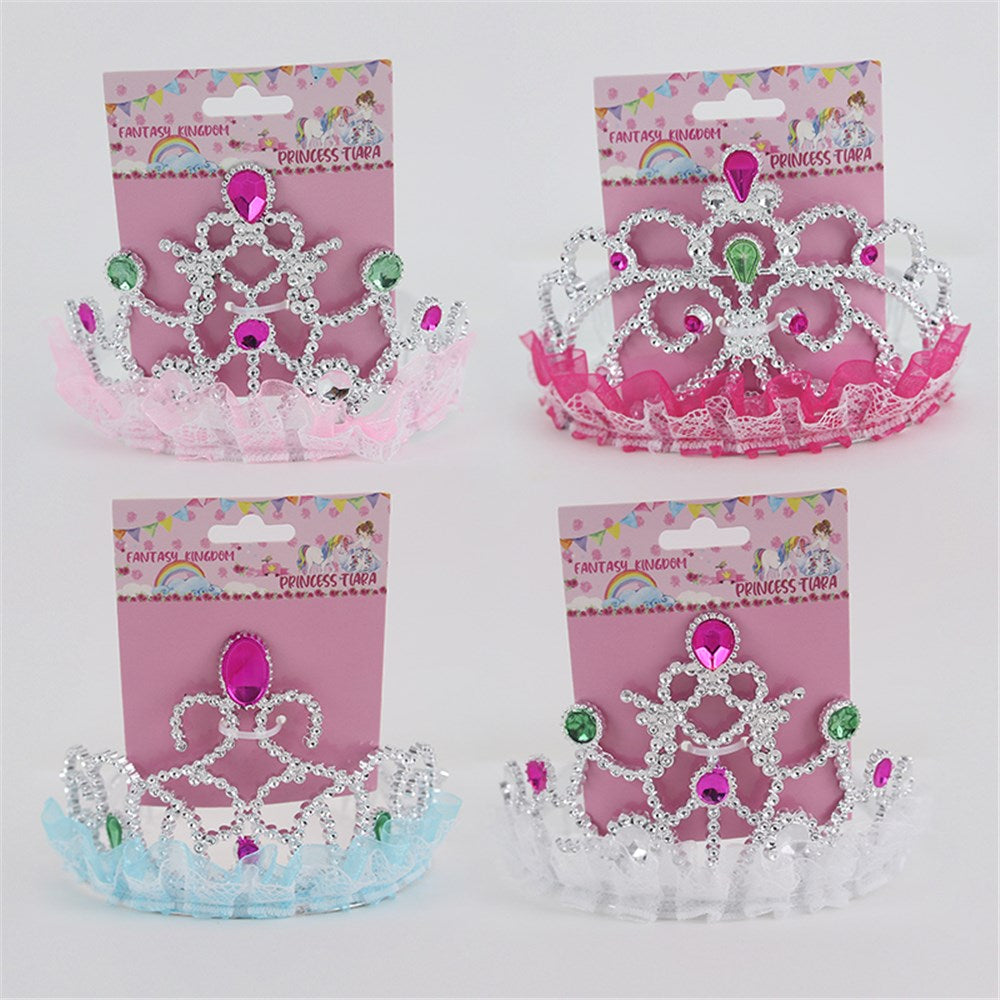Princess Tiara with Lace - Assorted