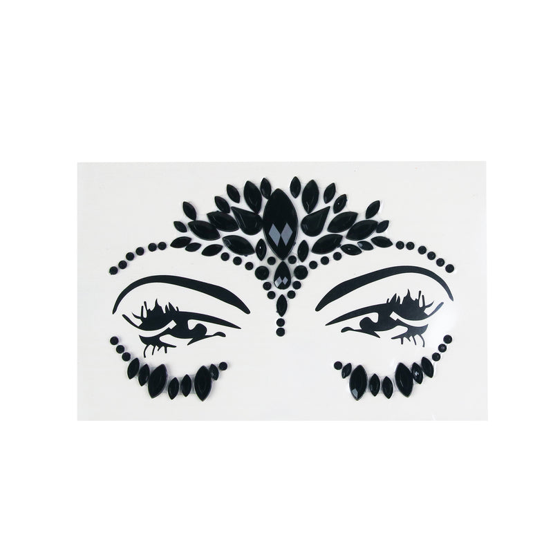 Stick On Black Face Jewellery
