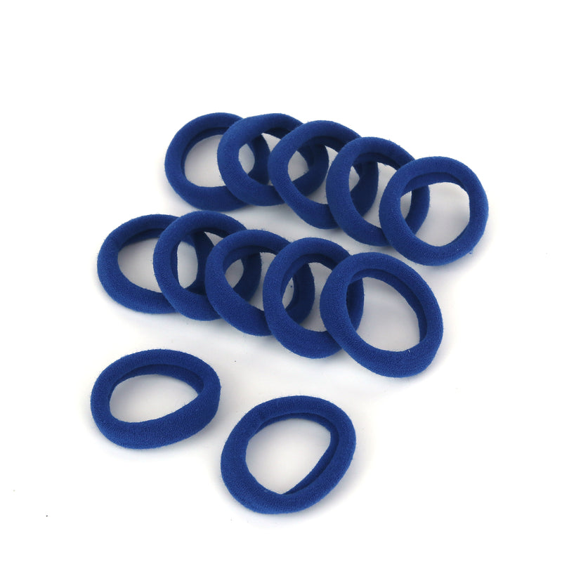 12Pk Elastic Hair Bands-Blue