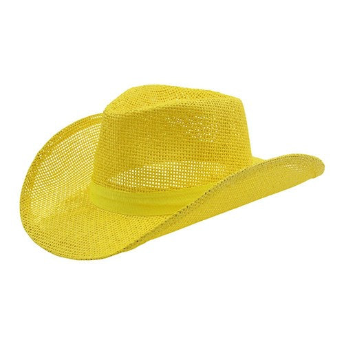 Burlap Cowboy Hat - Yellow - Dollars and Sense