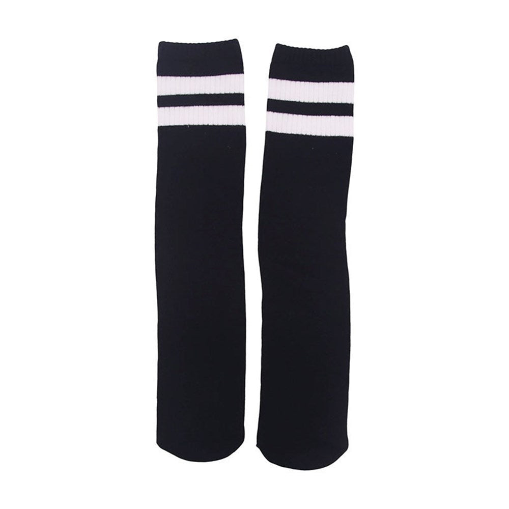 Stripe Knee High Socks - Black - Dollars and Sense