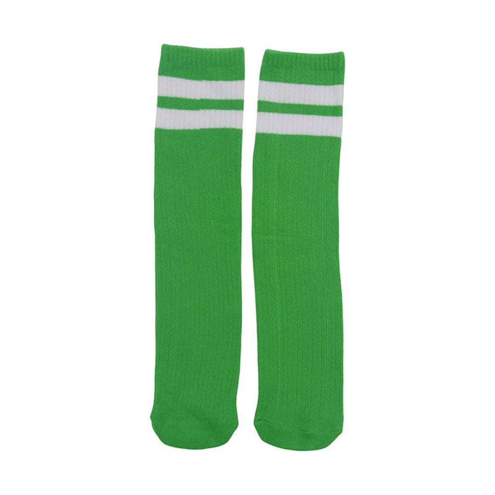 Stripe Knee High Socks - Green - Dollars and Sense