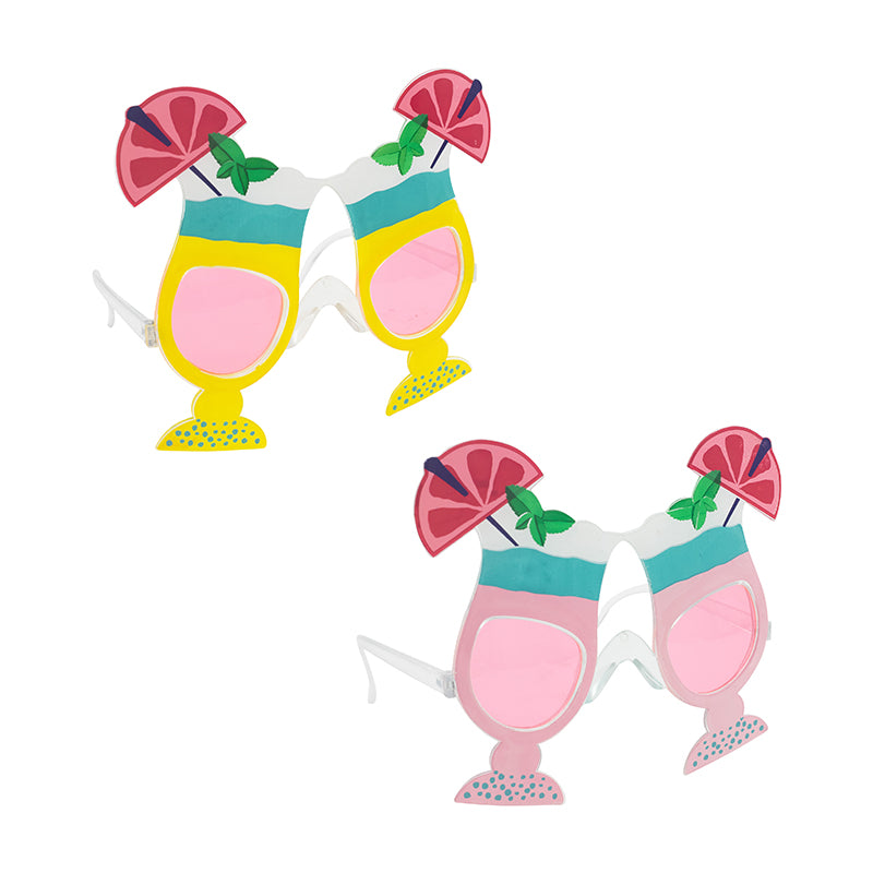 2A Pink And Yellow Cocktail Party Glasses