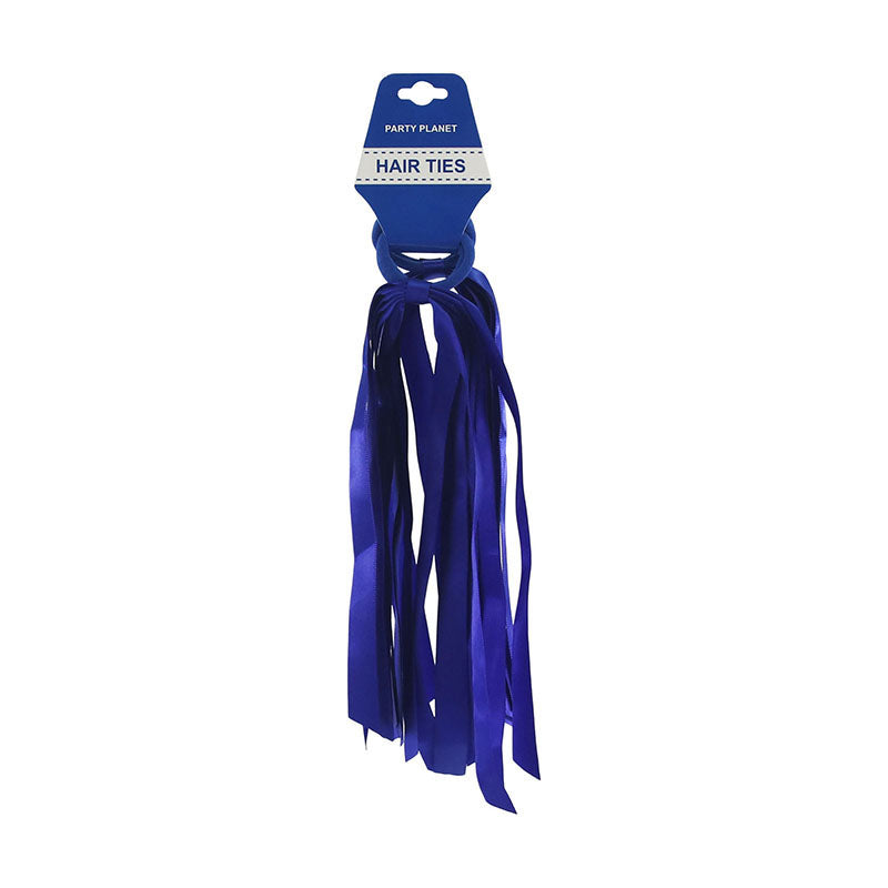 2pk Tassel Hair Ties-Blue