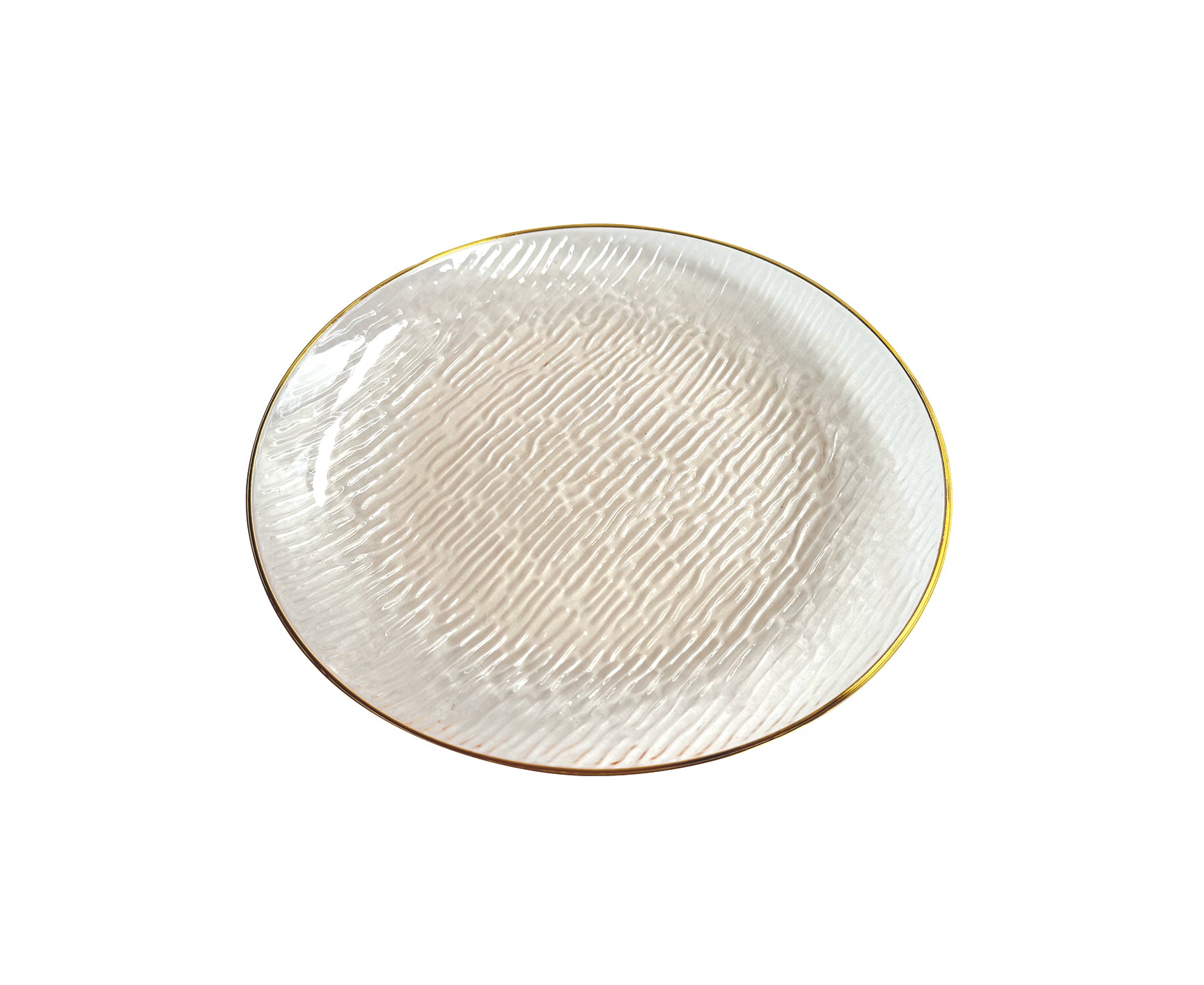 250mm Heavy Duty Gold Plate With Gold Rim Pk10