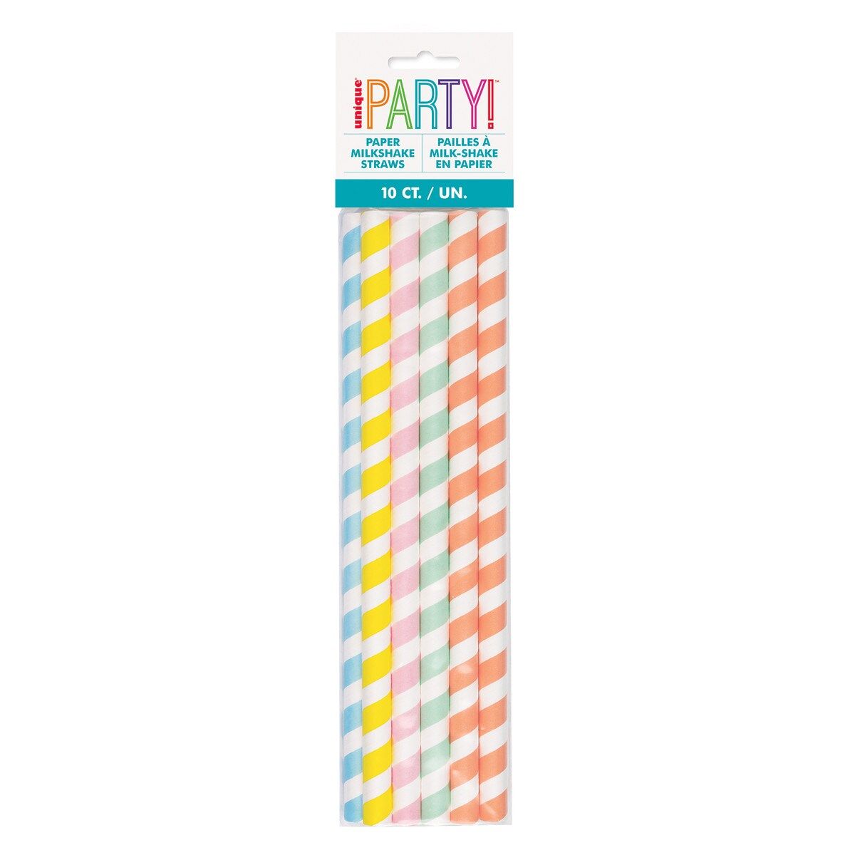 Paper Milkshake Straws - Pastel Colours - Dollars and Sense