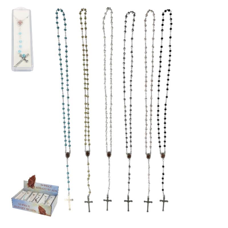 59 Piece Roseary Beads 6 ass SKU RELROSEA - Dollars and Sense