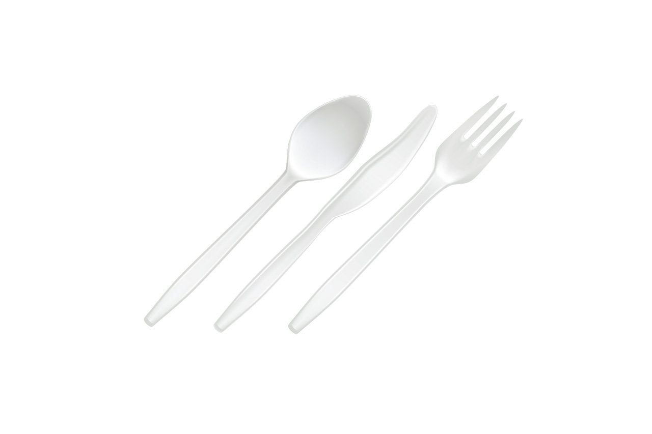 Reusable Mixed Cutlery White Pk24