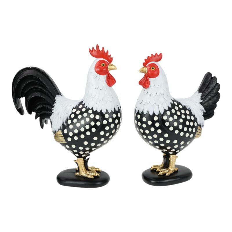 25cm Standing Decor Rooster 2 ass SKU ROOHDECB - Dollars and Sense