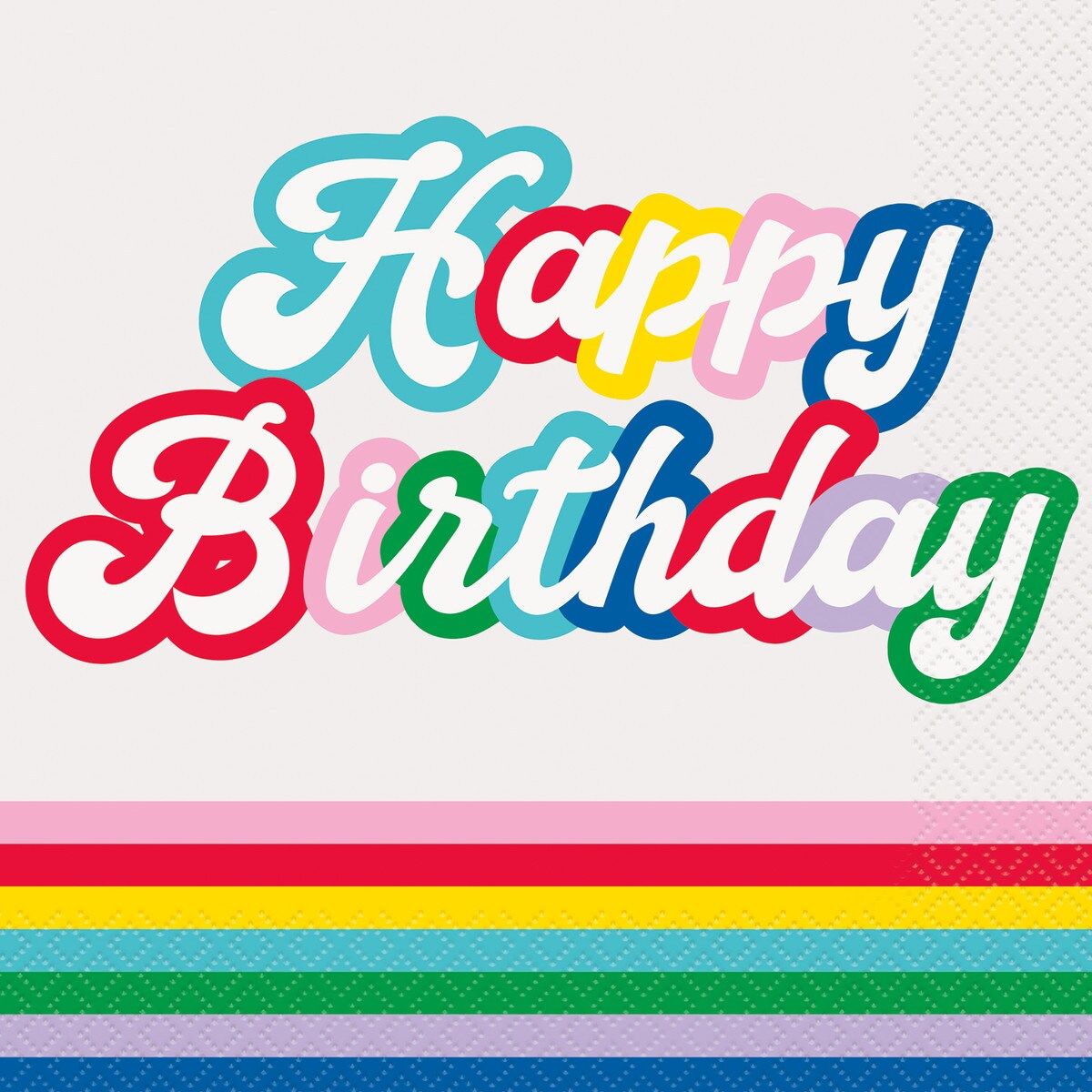 Happy Birthday Lunch Napkins - Rainbow Pop Shop - Dollars and Sense
