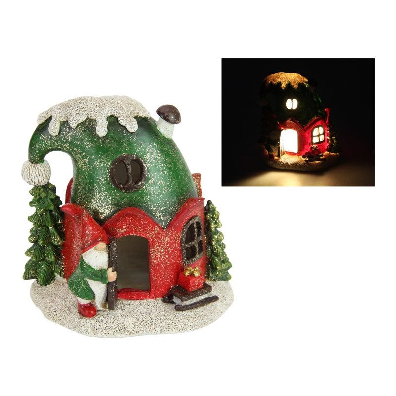 SANTA GNOME AT XMAS HOVEL LIGHT UP - Dollars and Sense
