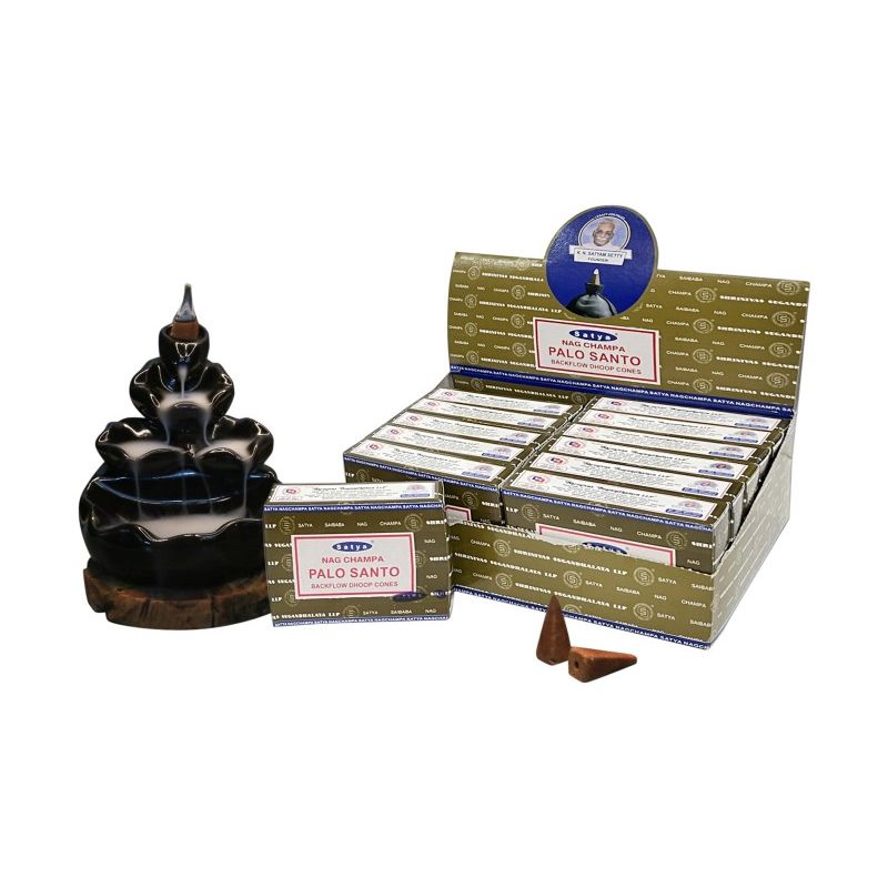 Satya Palo Santo Backflow Cones SKU SATBFPAL - Dollars and Sense