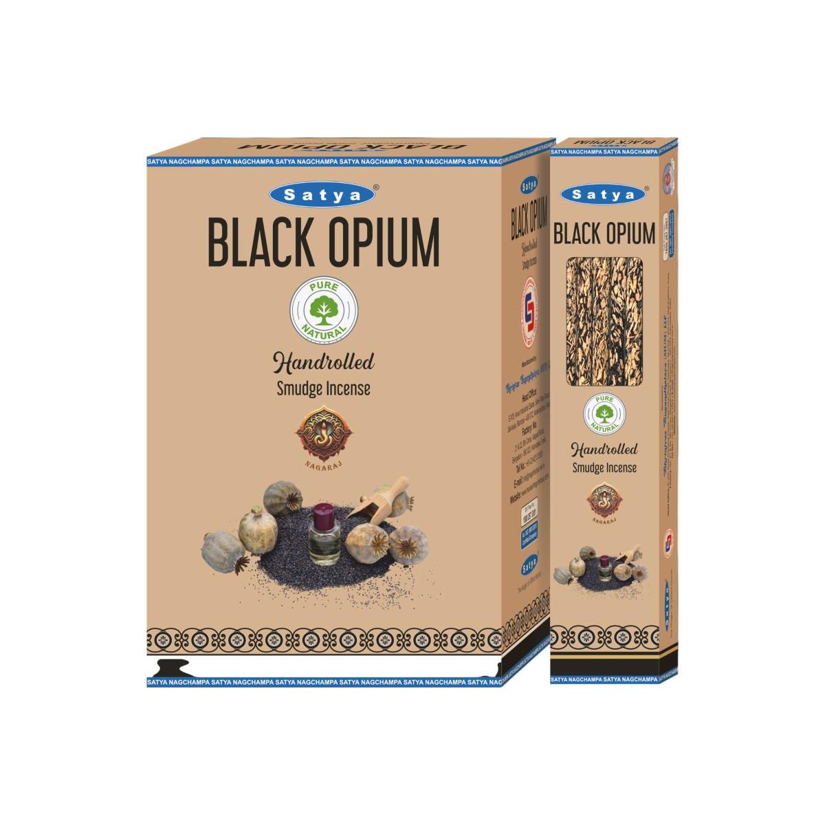 Satya Smudge Black Opium Incense Sticks SKU SATSMBOP - Dollars and Sense