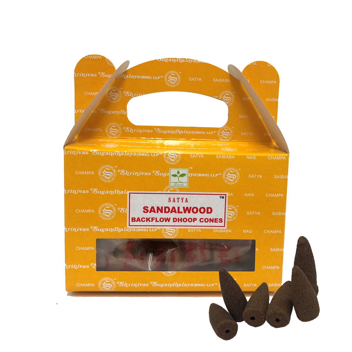 Satya Backflow Incense Cones Sandalwood