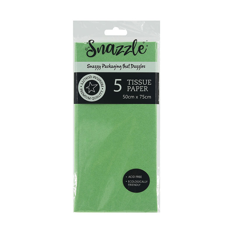 5Pk 50X70Cm Green Tissue Wrap