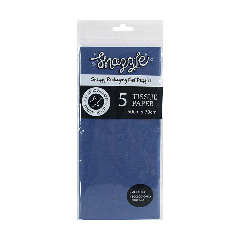 5pk 50x70cm Navy Blue Tissue Wrap