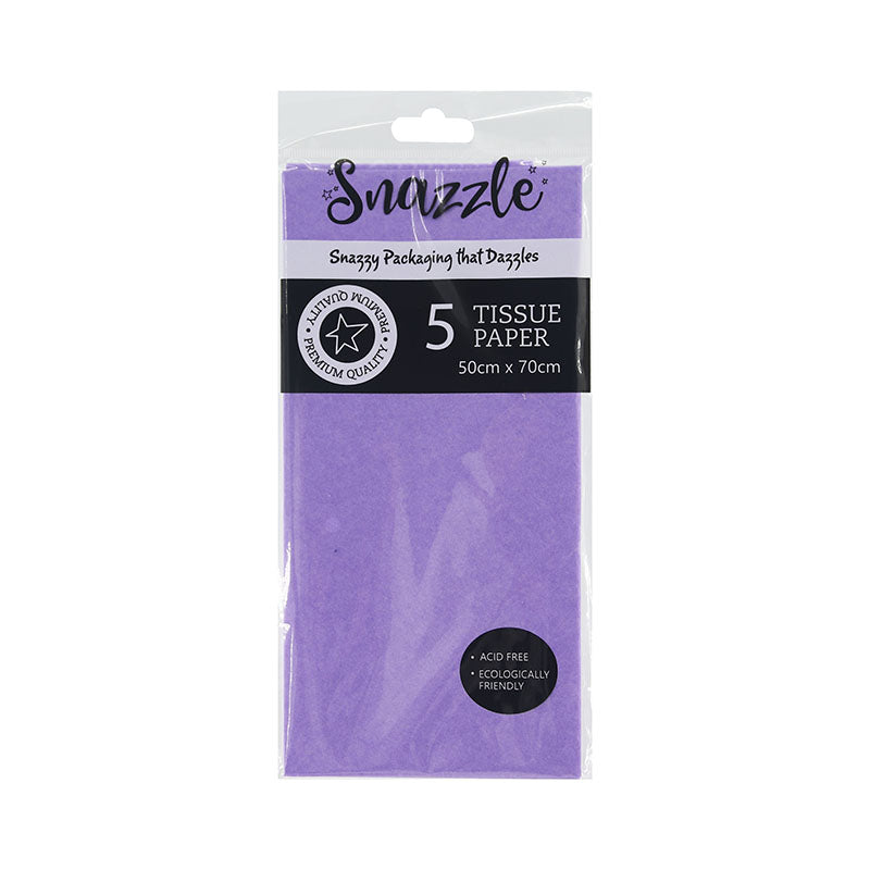 5pk 50x70cm Lilac Tissue Wrap