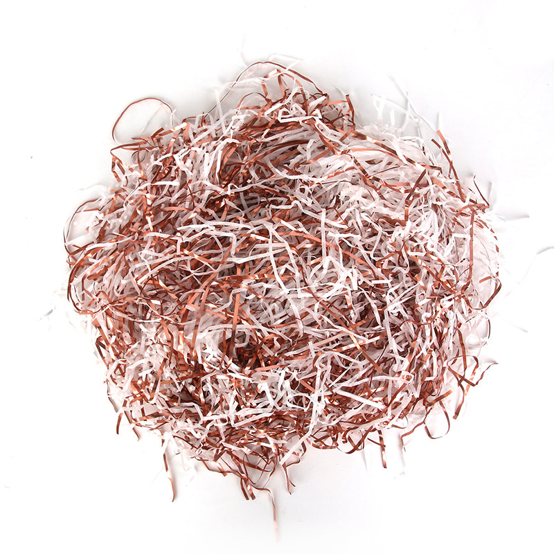40G White/Rose Gold Shredded Paper