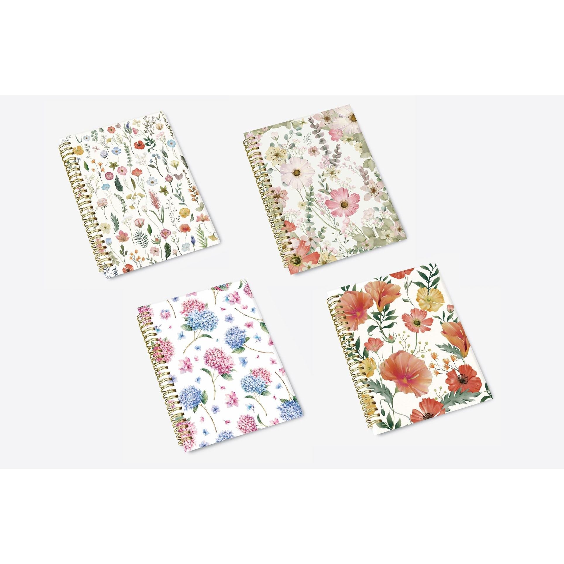 Meadow Bouquet A6 Spiral Notebook 80 Sheets